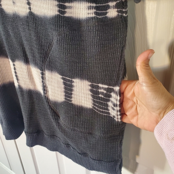 Free People Canyon Wash Tie-Dyed Thermal Tunic Oversized With Pockets Pullover S - Picture 5 of 10